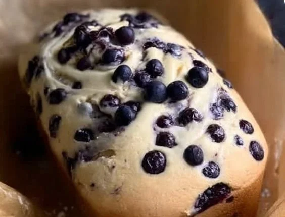 Delicious blueberry cream cheese loaf fresh from the oven