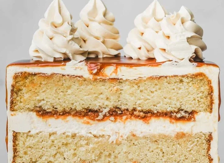 Delicious Caramel Layer Cake with multiple layers and caramel frosting