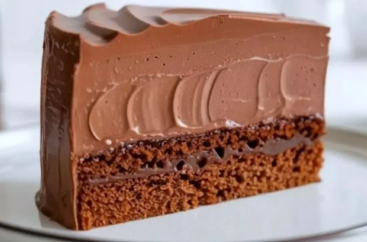 Delicious chocolate mousse used as a filling for cake