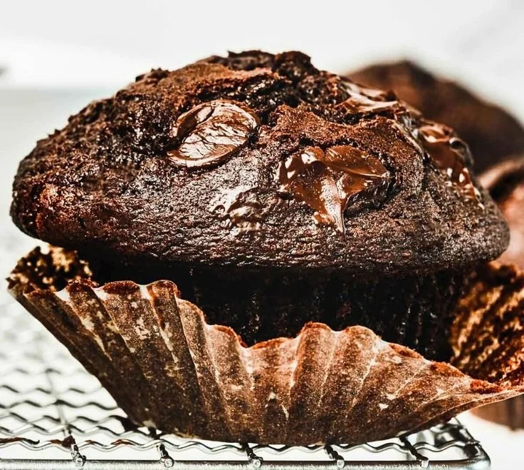 Deliciously baked chocolate muffins with a rich, moist texture.