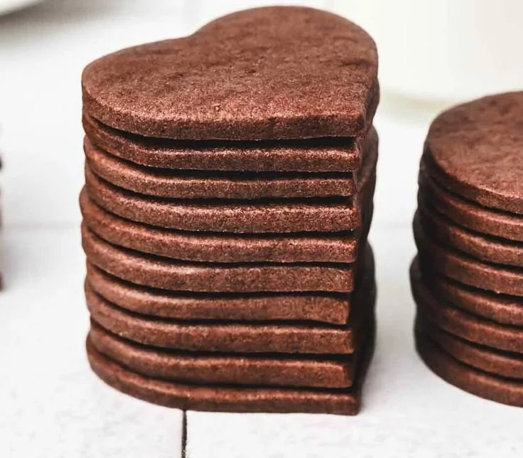 Delicious homemade chocolate sugar cookies on a plate