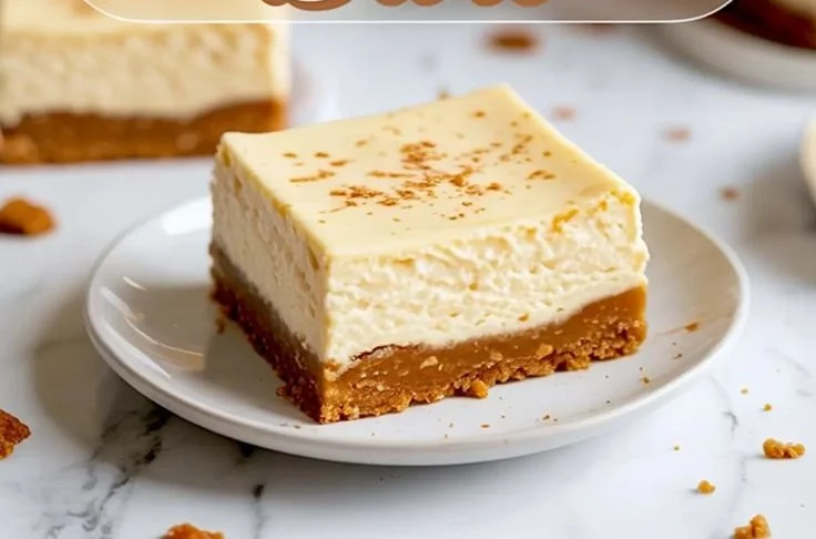 Deliciously creamy Eggnog Cheesecake Bars ready to be enjoyed during the holidays
