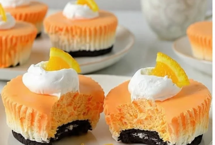 Delicious creamy mini cheesecakes topped with fruit