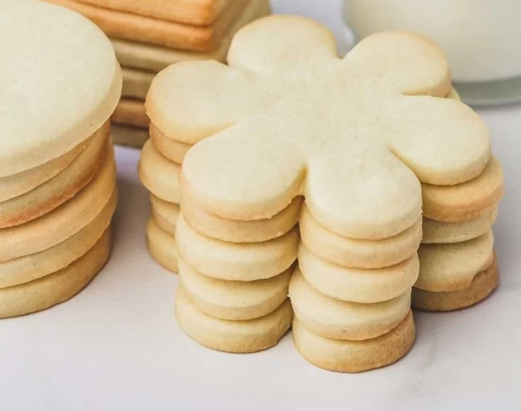 Decorated cut-out sugar cookies in various shapes and colors