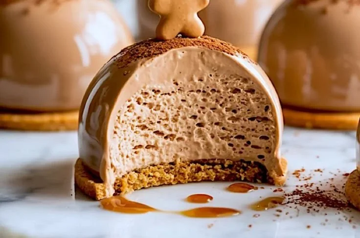 Gingerbread Latte Mousse Domes showcasing festive flavors and textures