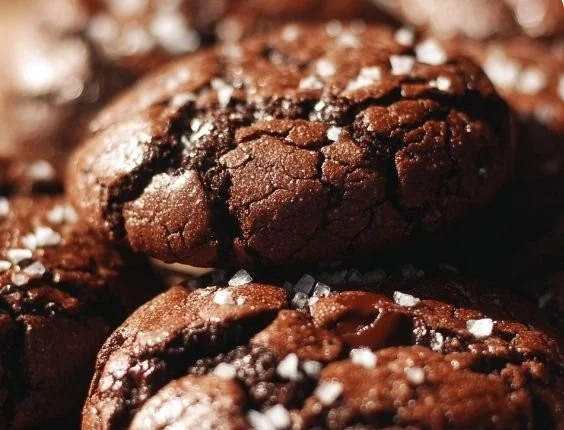 Delicious brownie mix cookies arranged on a plate.