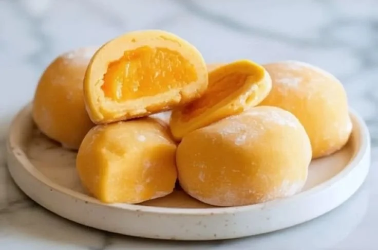 Delicious Mango Mochi with a chewy texture and vibrant mango flavor.