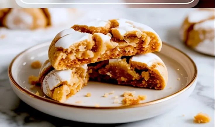 Maple brown sugar crinkle cookies with a soft, chewy texture, dusted with sugar.