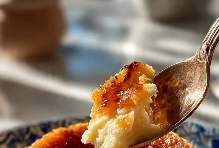 Mini crème brûlée cheesecakes topped with caramelized sugar crust