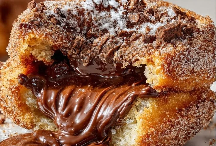 Delicious Nutella Bombs filled with chocolate hazelnut spread