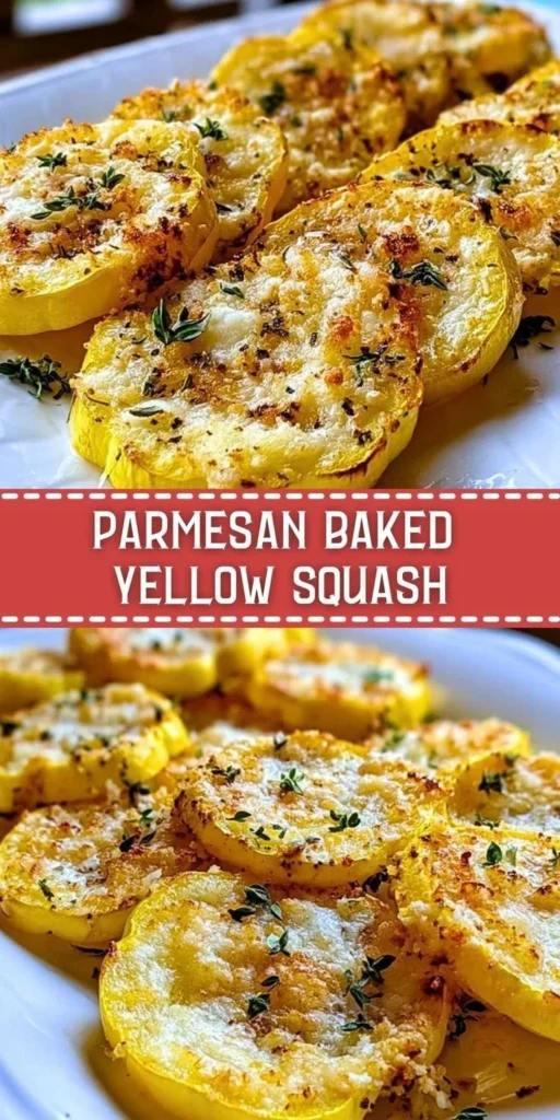 Parmesan Baked Yellow Squash dish topped with melted cheese