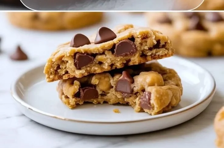 Delicious Peanut Butter Chickpea Cookies on a plate