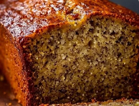 Perfect moist banana bread baked to golden perfection