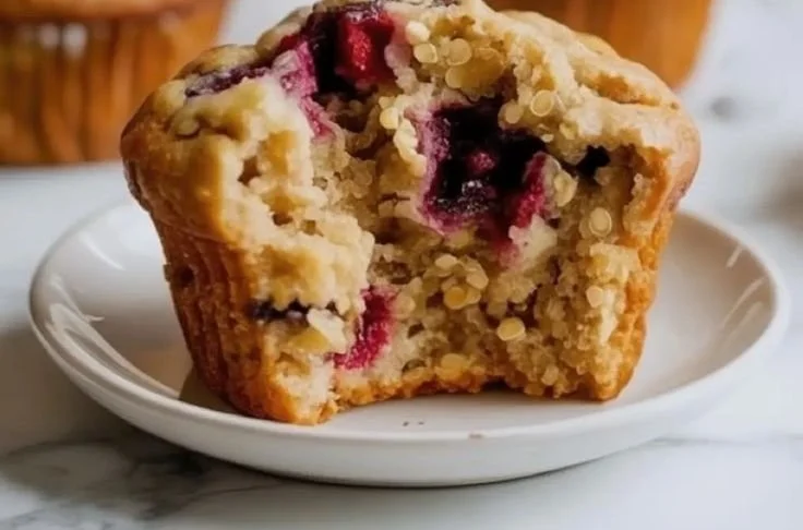 Homemade quinoa protein muffins fresh out of the oven