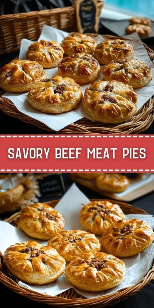 Savory beef meat pies made with tender beef and flaky crust