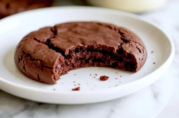Delicious sugar-free chocolate cookies on a decorative plate