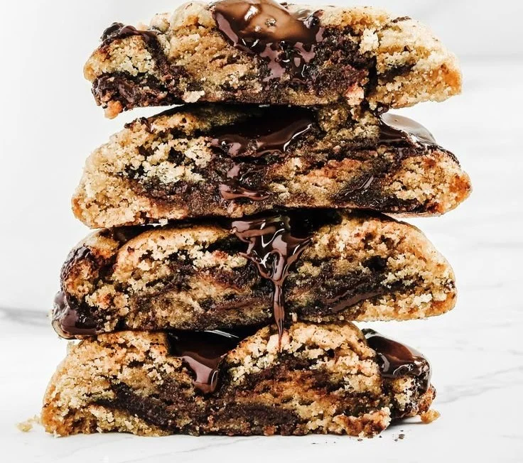 Plate of chewy and soft homemade chocolate chip cookies