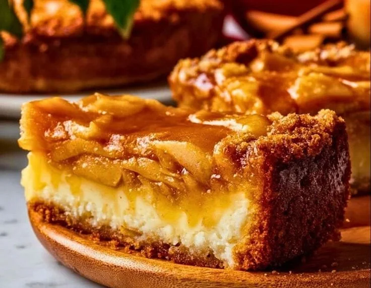 Delicious Apple Gooey Butter Cake fresh out of the oven