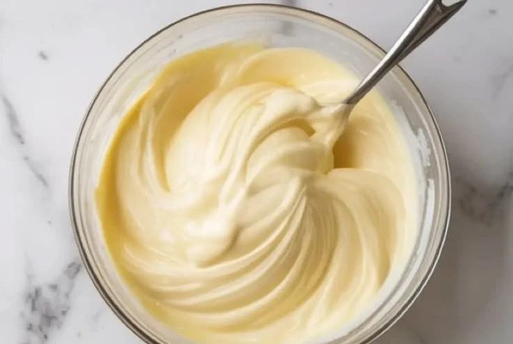 Delicious Bavarian Cream dessert served in a elegant dish