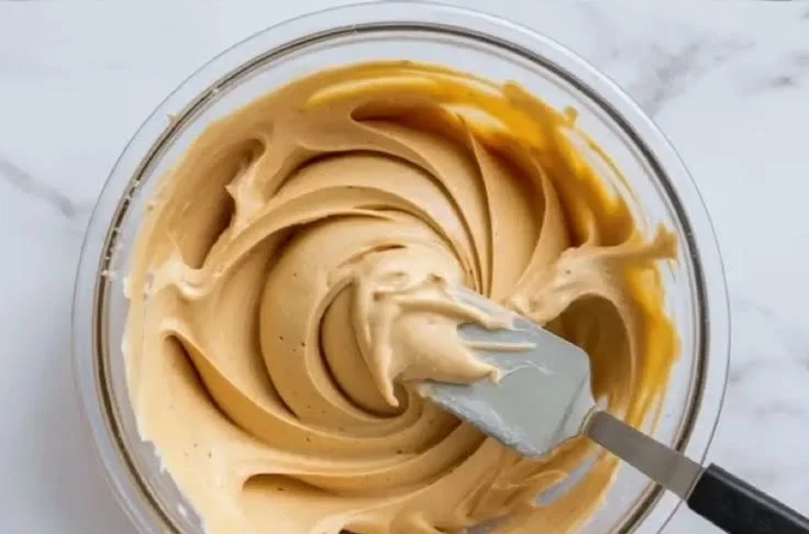 Delicious brown butter frosting on a chocolate cupcake
