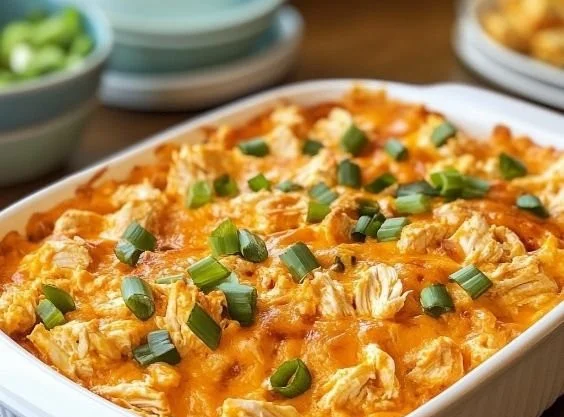 Delicious Buffalo Chicken Dip served in a bowl, perfect for parties and gatherings