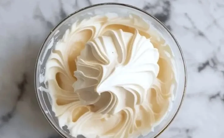 Delicious whipped Chantilly Cream served on desserts and pastries