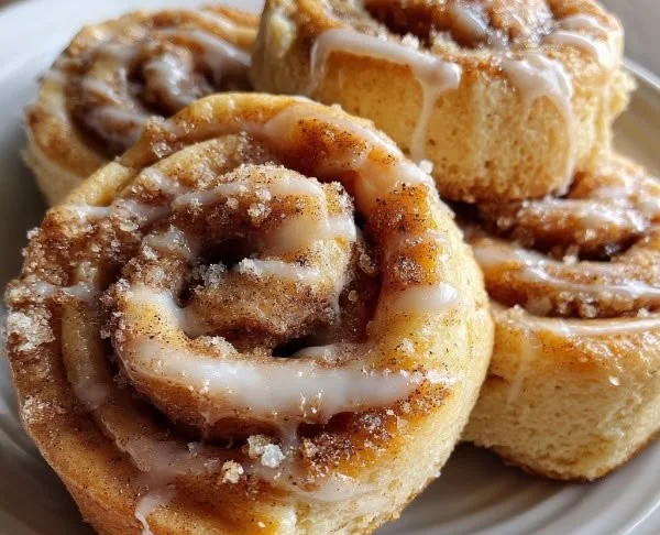 Delicious cinnamon roll cheesecake cookies fresh from the oven.