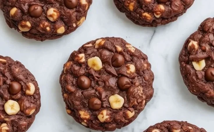 Delicious Cocoa Banana Chickpea Cookies on a plate