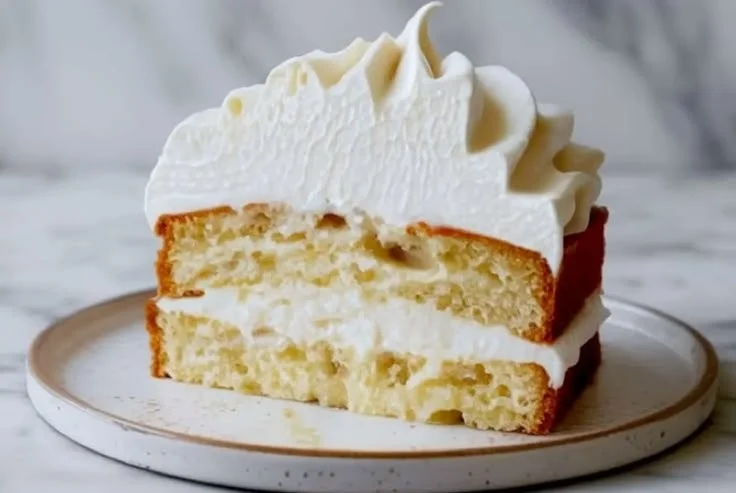 Delicious coconut milk frosting on a decadent chocolate cake.