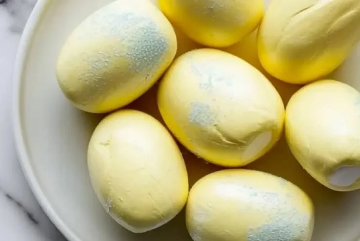 Colorful marshmallow Easter eggs in vibrant hues for holiday celebrations