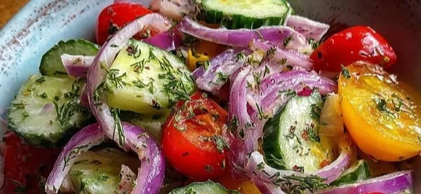 Fresh Cucumber Ranch Salad with creamy dressing and crunchy vegetables