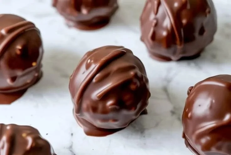 Delicious dark chocolate quinoa bites stacked on a plate