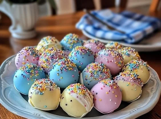 Colorful Easter Egg Oreo Balls decorated for festive celebrations