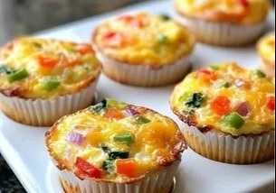 Delicious homemade egg muffins for breakfast