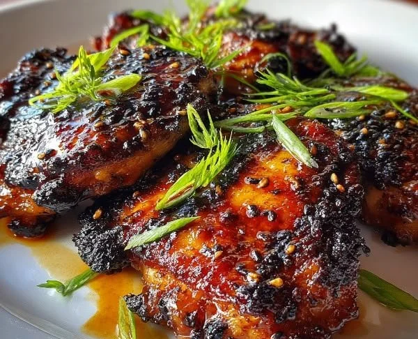 Grilled Teriyaki Chicken served with vegetables on a plate