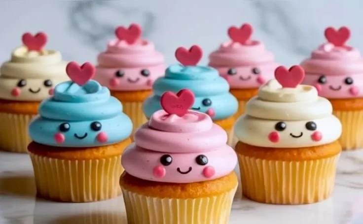 Colorful Hello Kitty Cupcakes decorated for a party