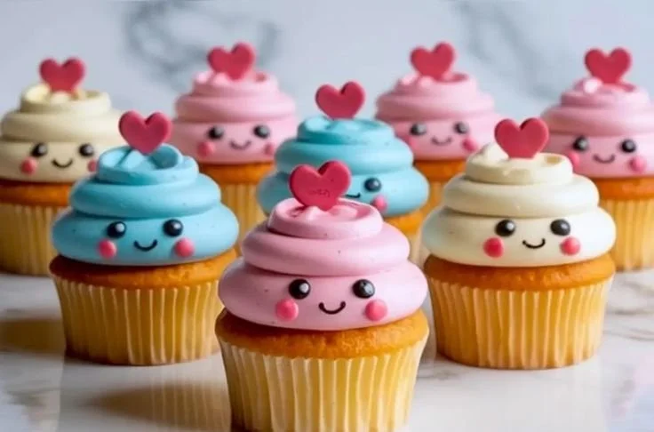Delicious Hello Kitty cupcakes decorated with pink frosting and cute designs