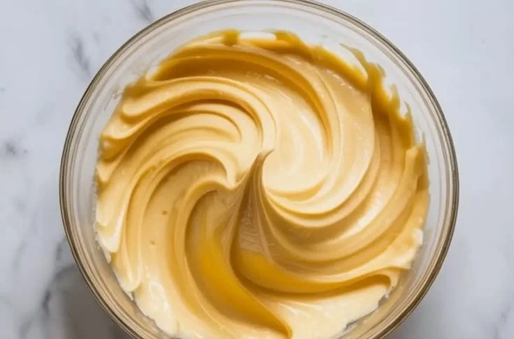 Delicious Honey Buttercream Frosting on a vanilla cupcake