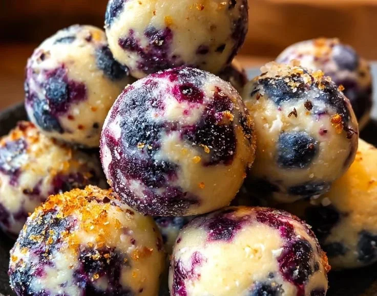 Delicious Lemon Blueberry Cottage Cheese Protein Bites for a healthy snack