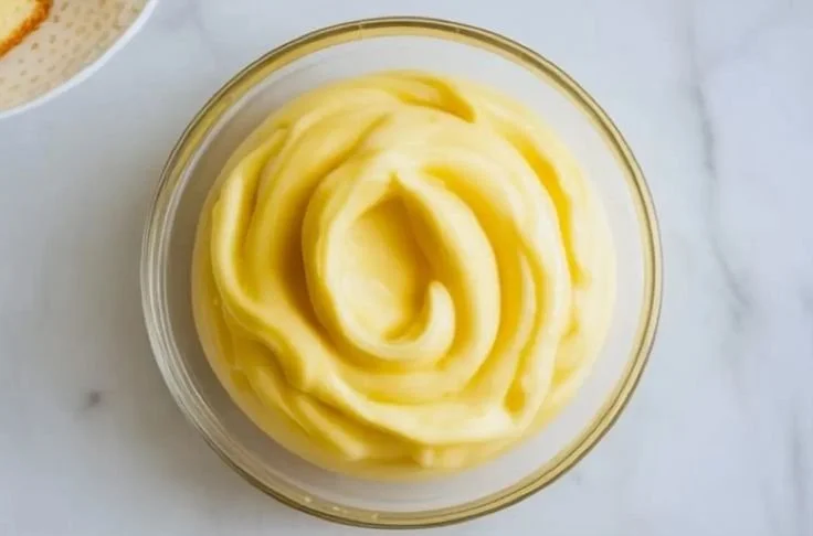Slice of Lemon Cream Cheese Cake with creamy filling and lemon garnish
