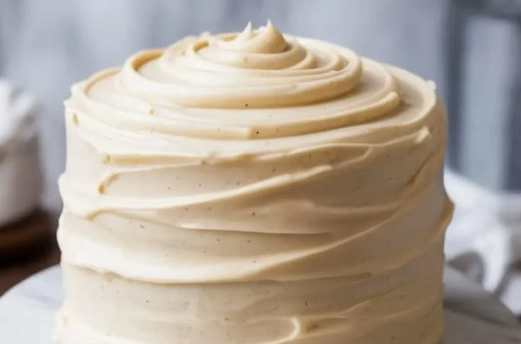 Delicious Maple Cream Cheese Frosting on a chocolate cupcake