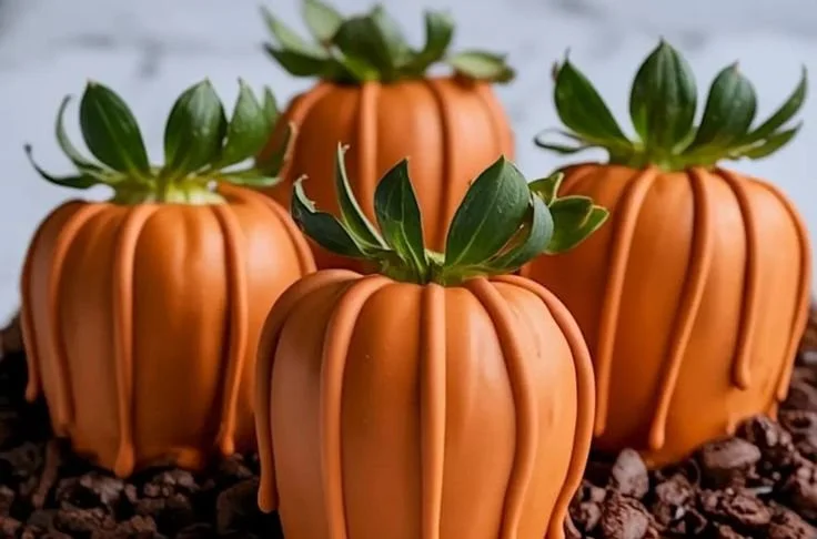 Pumpkin Patch Strawberries at a local farm during fall season.