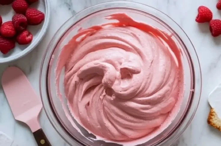 Delicious raspberry mousse filling for pastries and desserts