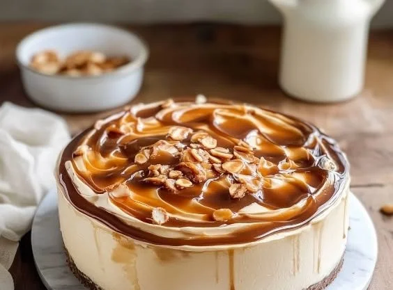 Moist Salted Caramel Cake topped with a rich caramel glaze and sea salt