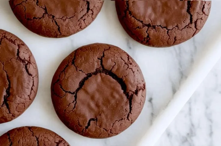 Sugar-free chocolate cookies on a plate, perfect for a healthy dessert option.