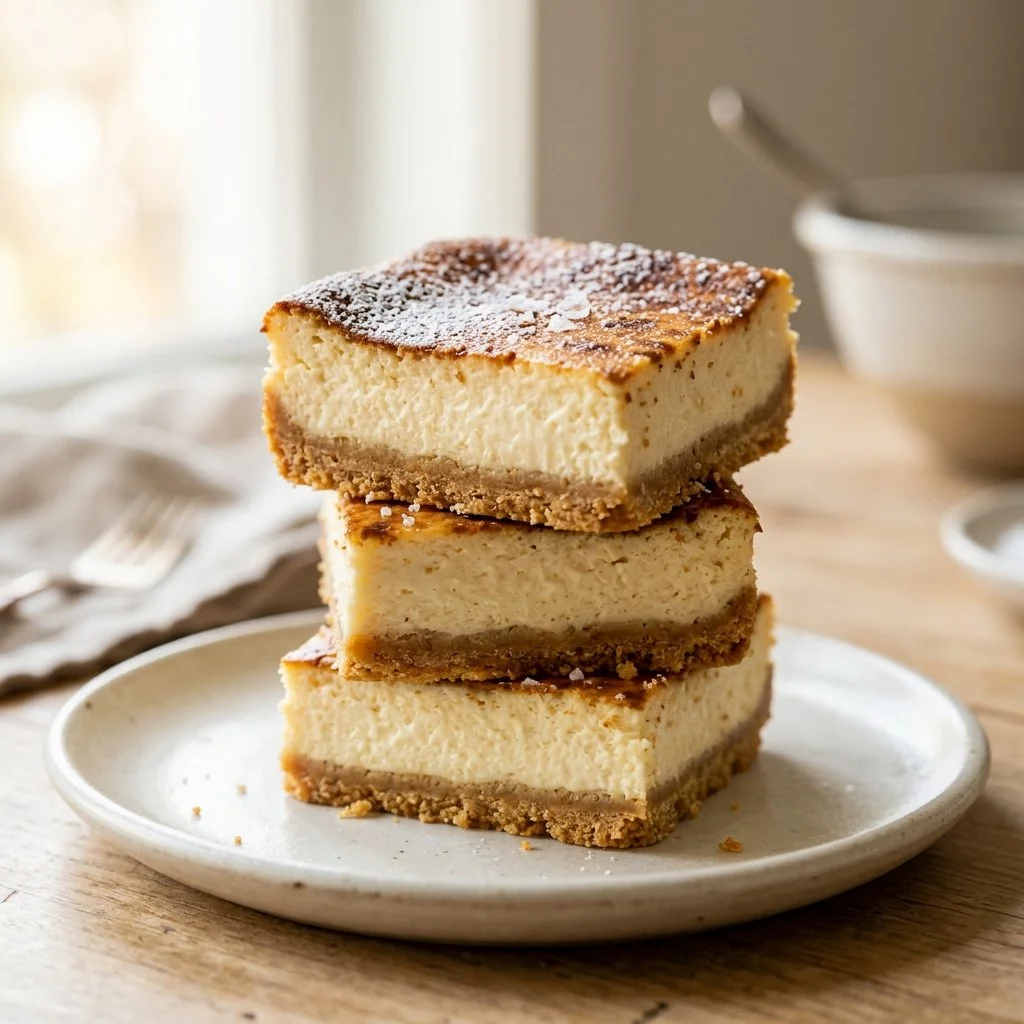 Delicious cheesecake bars recipe with a creamy filling and graham cracker crust