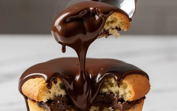 Delicious homemade chocolate fudge cups served on a plate