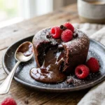 Decadent Chocolate Lava Cake with molten chocolate center, perfect for dessert lovers
