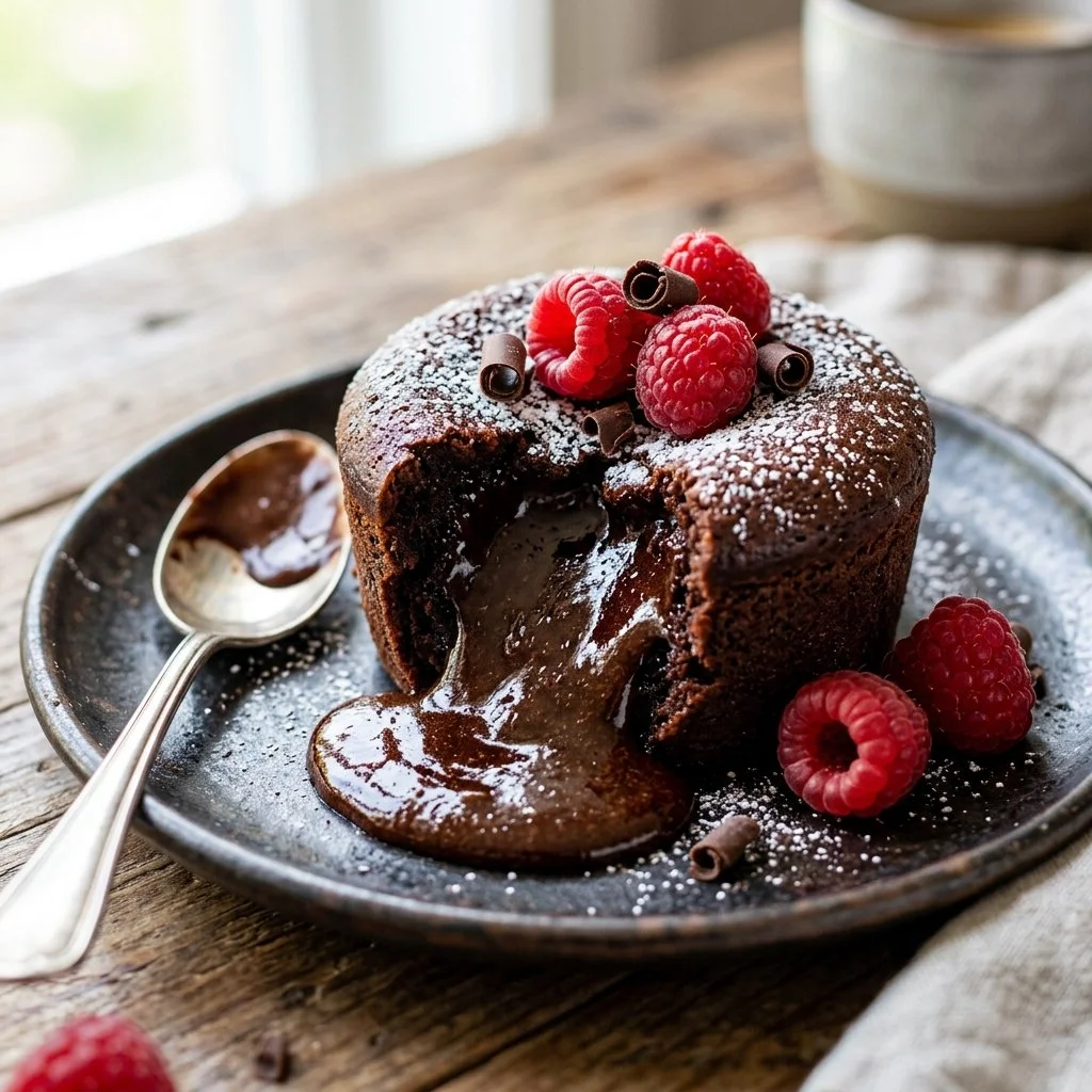 Decadent Chocolate Lava Cake with molten chocolate center, perfect for dessert lovers