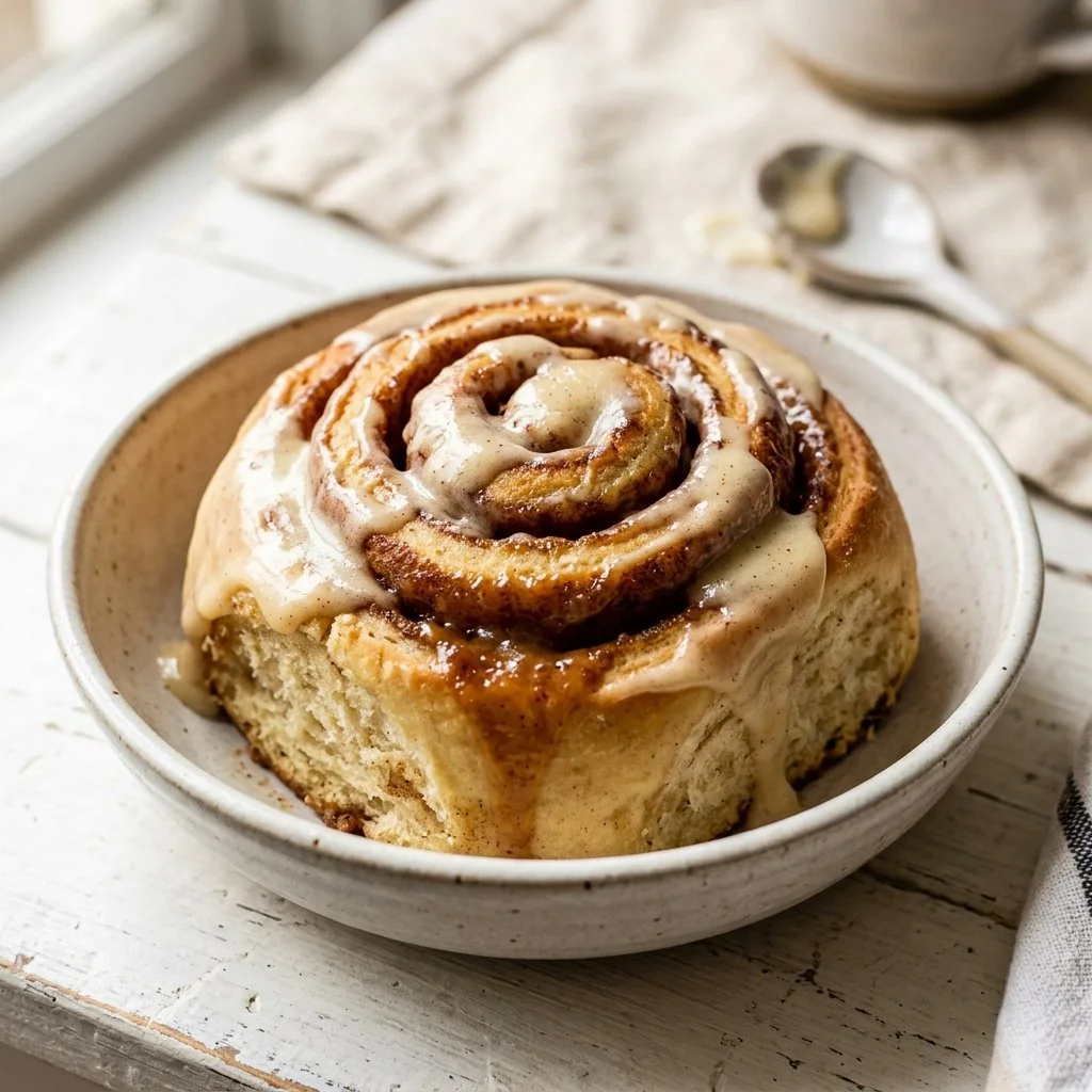 Delicious homemade cinnamon rolls fresh out of the oven